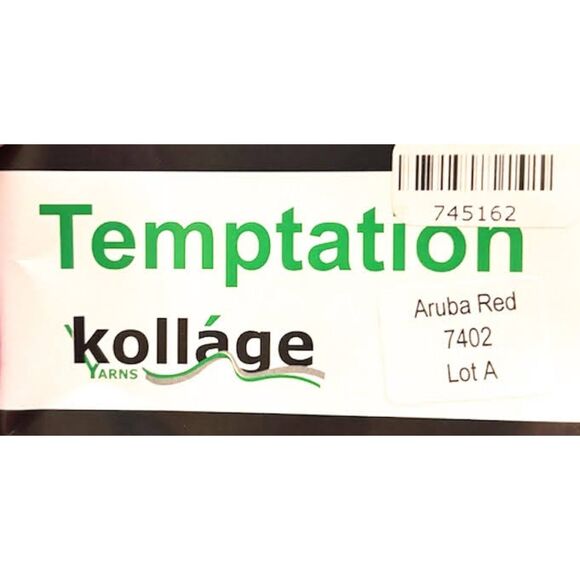 Temptation Kollage Yarn Aruba Red (LOT OF 10) Bamboo, Cotton, Nylon Blend - Picture 3 of 4